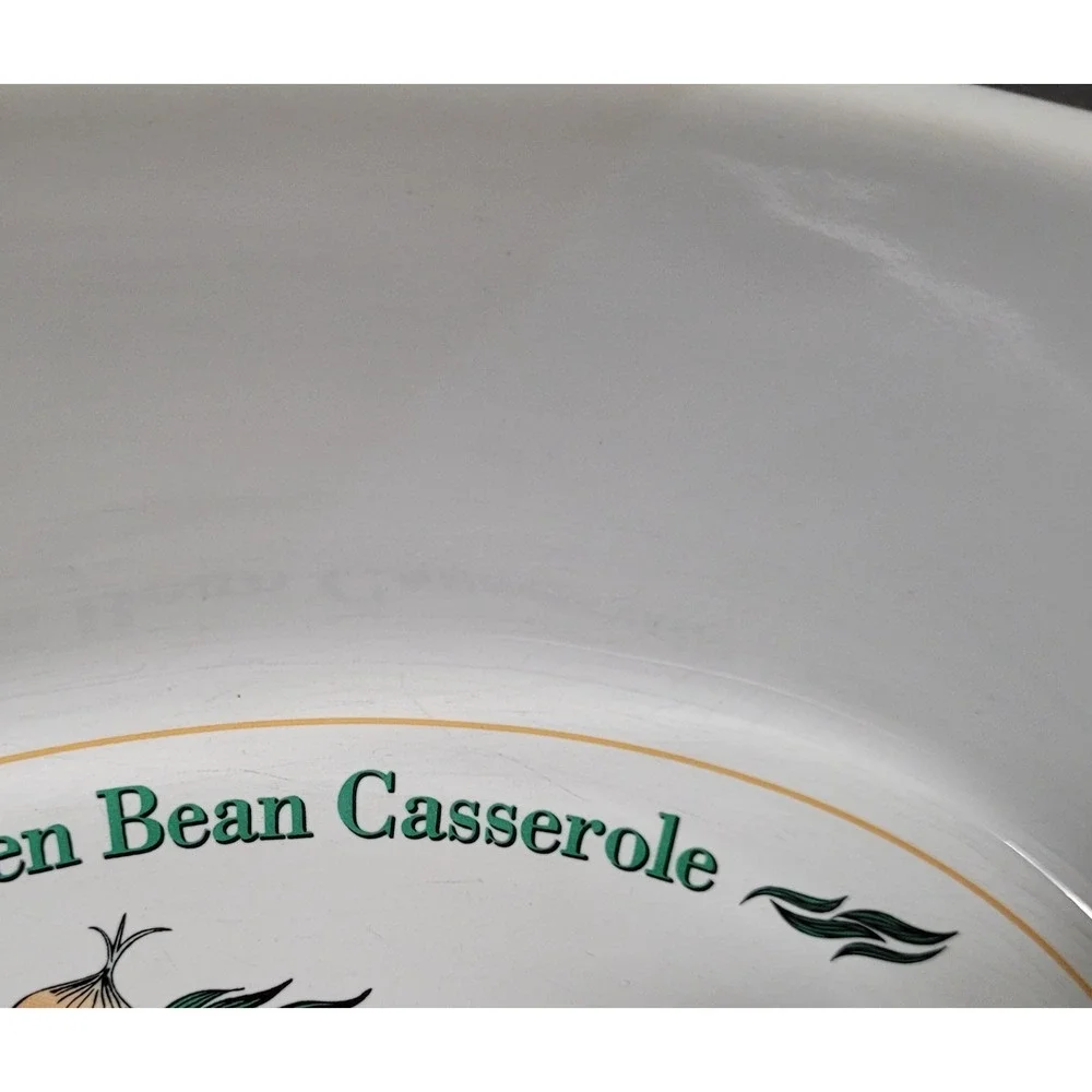 VTG Campbell's Green Bean Casserole 1.5 Qt Oval Ceramic Baking Dish Recipe 2007